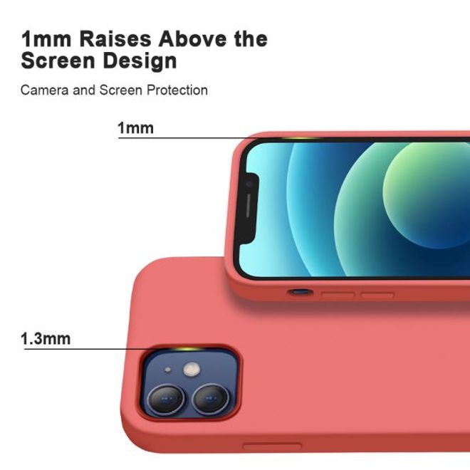 iPhone 12 mini Silicone Case - MagSafe Series Hülle - Zitruspink