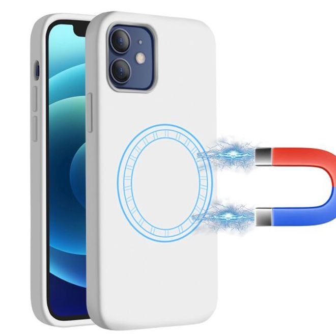 iPhone 12 mini Silicone Case - MagSafe Series Hülle - Weiss