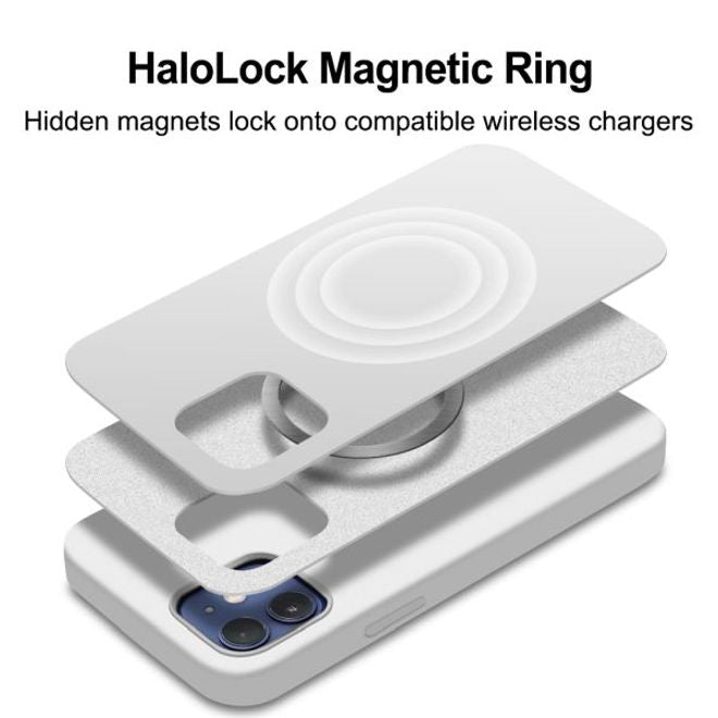 iPhone 12 mini Silicone Case - MagSafe Series Hülle - Weiss