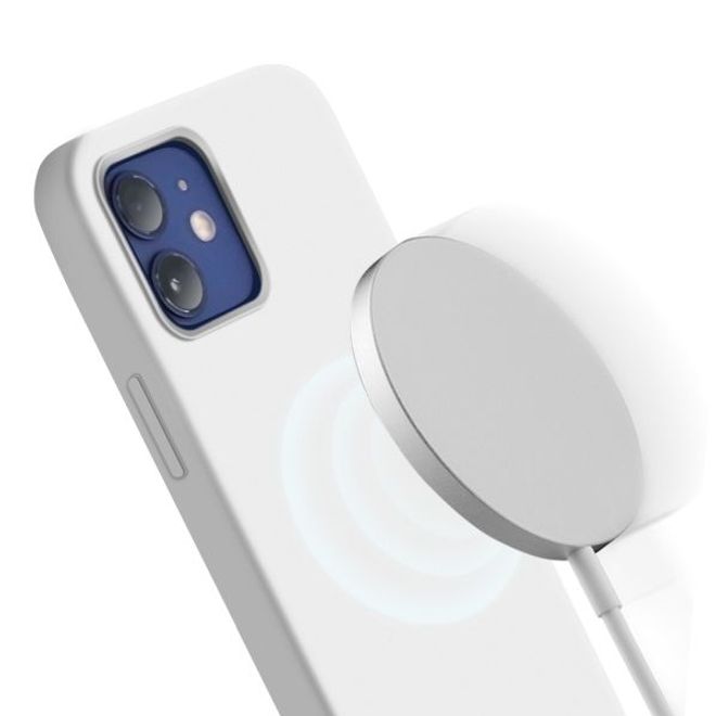 iPhone 12 mini Silicone Case - MagSafe Series Hülle - Weiss