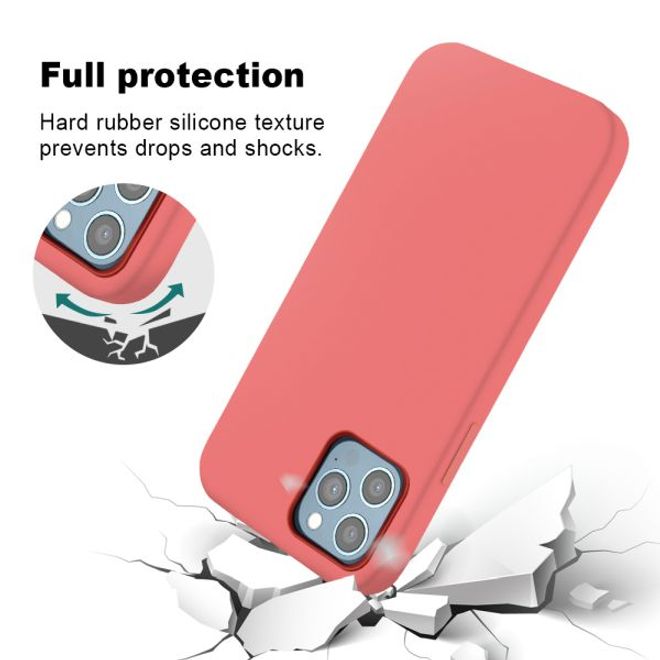 iPhone 12 Pro Max Silicone Case - MagSafe Series Hülle - Zitruspink