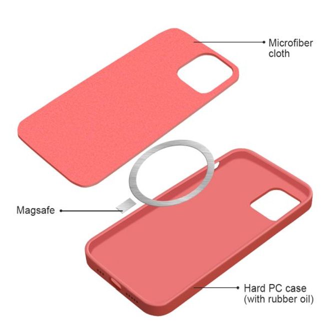 iPhone 12 Pro Max Silicone Case - MagSafe Series Hülle - Zitruspink