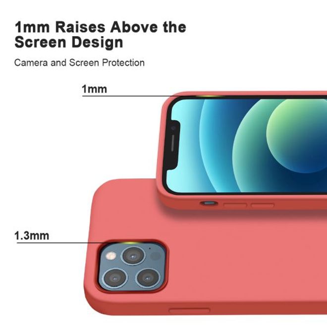 iPhone 12 Pro Max Silicone Case - MagSafe Series Hülle - Zitruspink