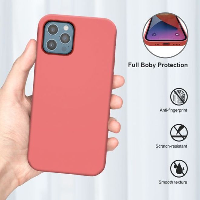 iPhone 12 Pro Max Silicone Case - MagSafe Series Hülle - Zitruspink