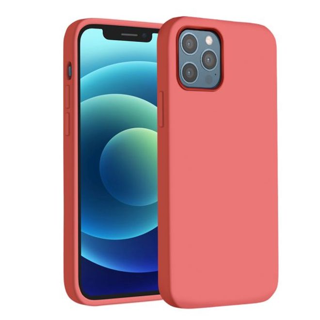 iPhone 12 Pro Max Silicone Case - MagSafe Series Hülle - Zitruspink