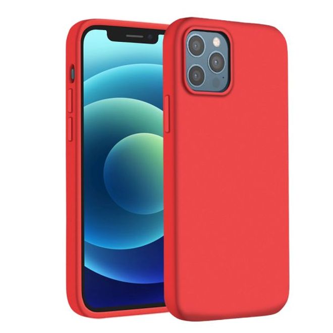 Coque en silicone pour iPhone 12 Pro Max - Série MagSafe - Rouge