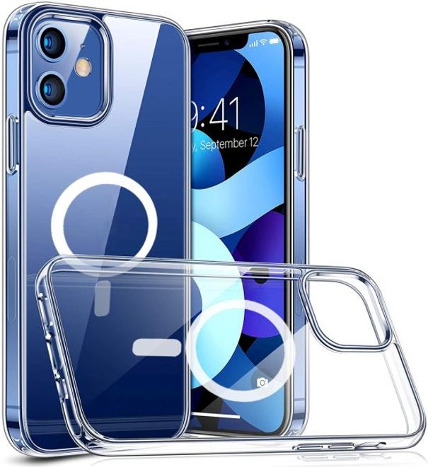Coque transparente pour iPhone 12 mini (PC/TPU) - Série MagSafe - Transparente