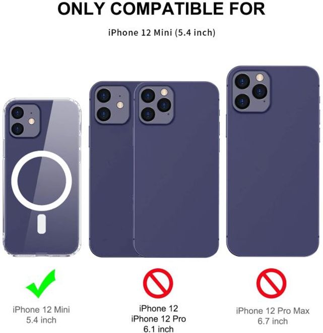 Coque transparente pour iPhone 12 mini (PC/TPU) - Série MagSafe - Transparente