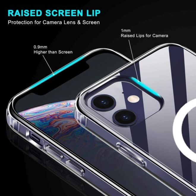 Coque transparente pour iPhone 12 mini (PC/TPU) - Série MagSafe - Transparente