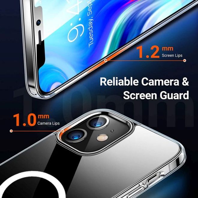 Coque transparente pour iPhone 12 mini (PC/TPU) - Série MagSafe - Transparente