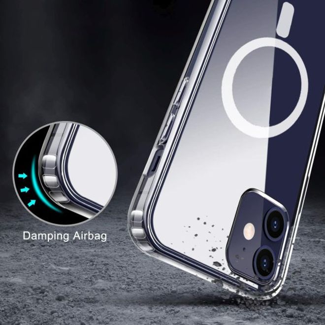 Coque transparente pour iPhone 12 mini (PC/TPU) - Série MagSafe - Transparente