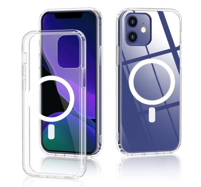 Coque transparente pour iPhone 12 mini (PC/TPU) - Série MagSafe - Transparente