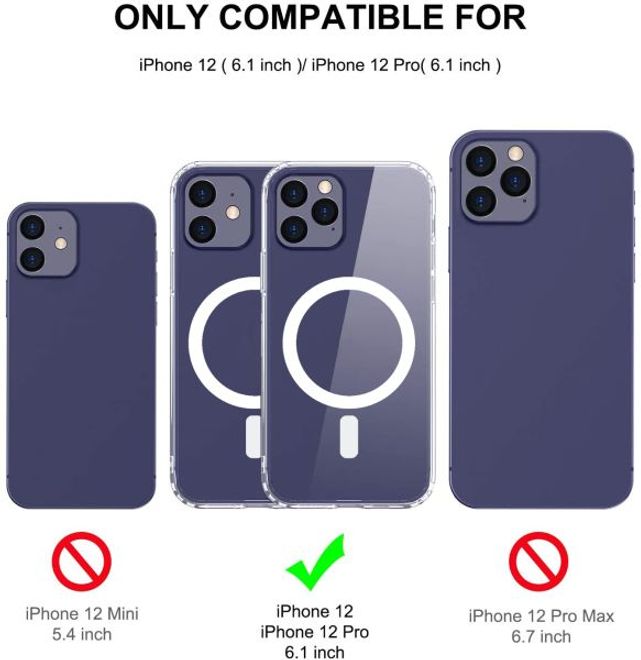 Coque transparente pour iPhone 12 / iPhone 12 Pro (PC/TPU) - Série MagSafe - transparente
