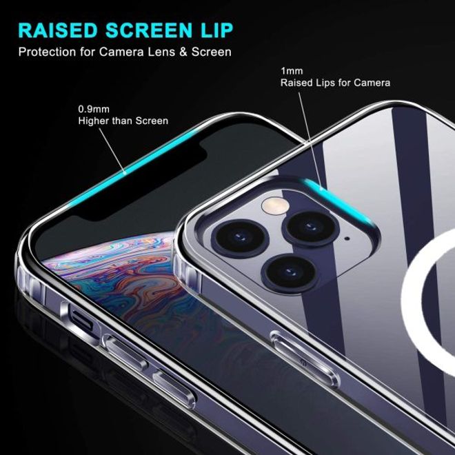 Coque transparente pour iPhone 12 / iPhone 12 Pro (PC/TPU) - Série MagSafe - transparente