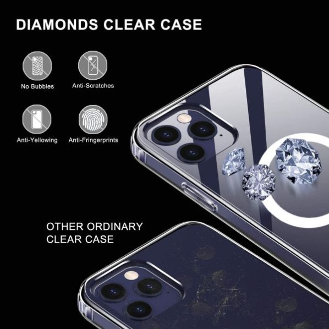Coque transparente pour iPhone 12 / iPhone 12 Pro (PC/TPU) - Série MagSafe - transparente