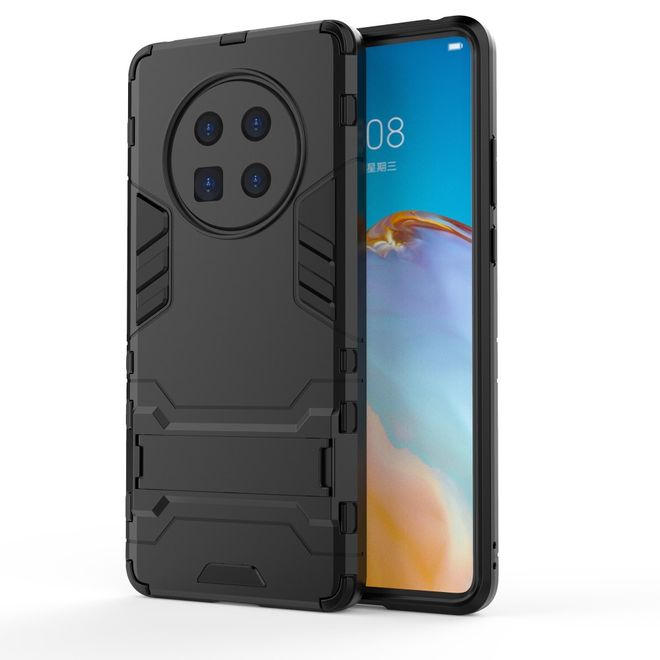 Huawei Mate 40 Hülle - Backcover mit Kickstand - schwarz