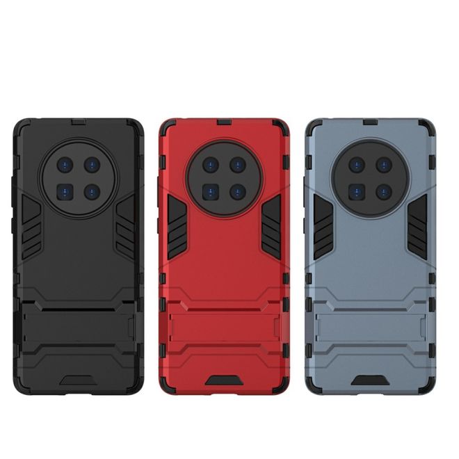 Huawei Mate 40 Hülle - Backcover mit Kickstand - schwarz