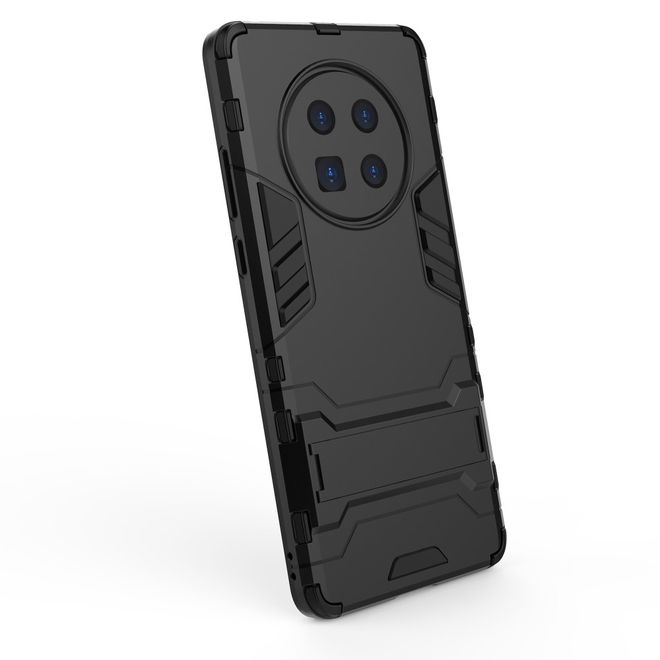 Huawei Mate 40 Hülle - Backcover mit Kickstand - schwarz