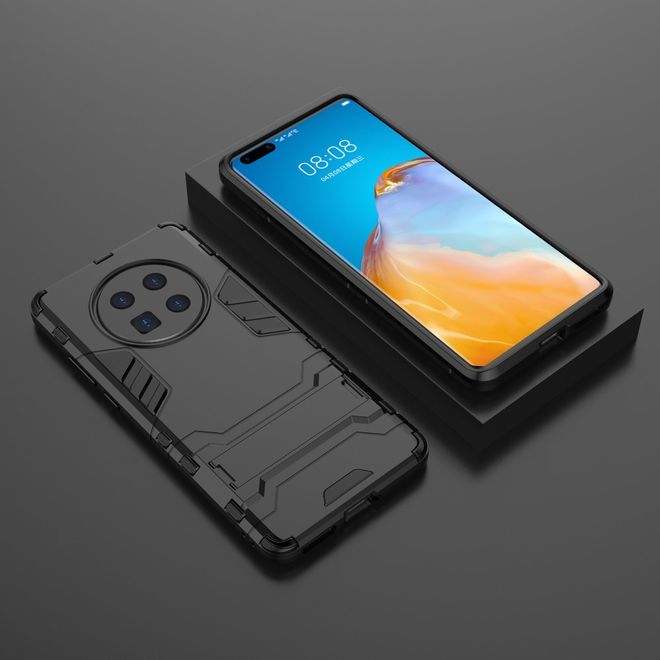 Huawei Mate 40 Hülle - Backcover mit Kickstand - schwarz