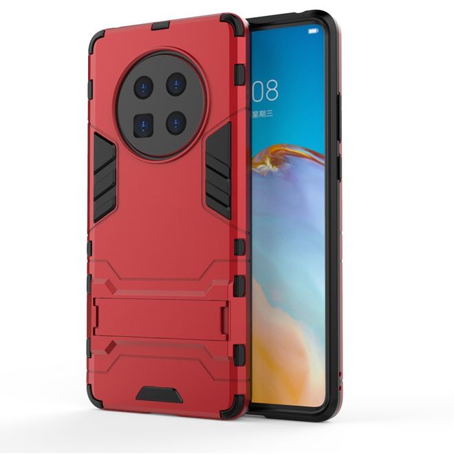 Huawei Mate 40 Hülle - Backcover mit Kickstand - rot
