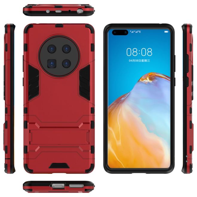Huawei Mate 40 Hülle - Backcover mit Kickstand - rot