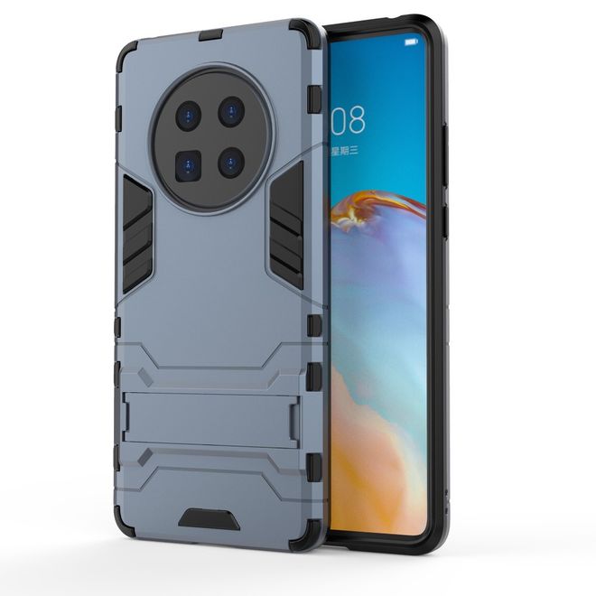 Huawei Mate 40 Hülle - Backcover mit Kickstand - blau