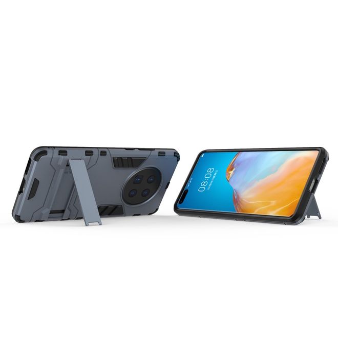 Huawei Mate 40 Hülle - Backcover mit Kickstand - blau