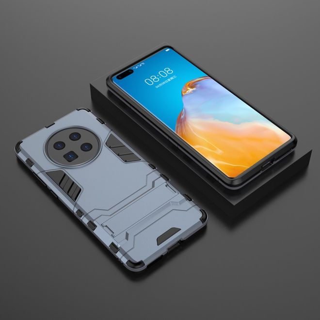 Huawei Mate 40 Hülle - Backcover mit Kickstand - blau