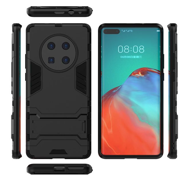 Huawei Mate 40 Pro Hülle - Backcover mit Kickstand - schwarz