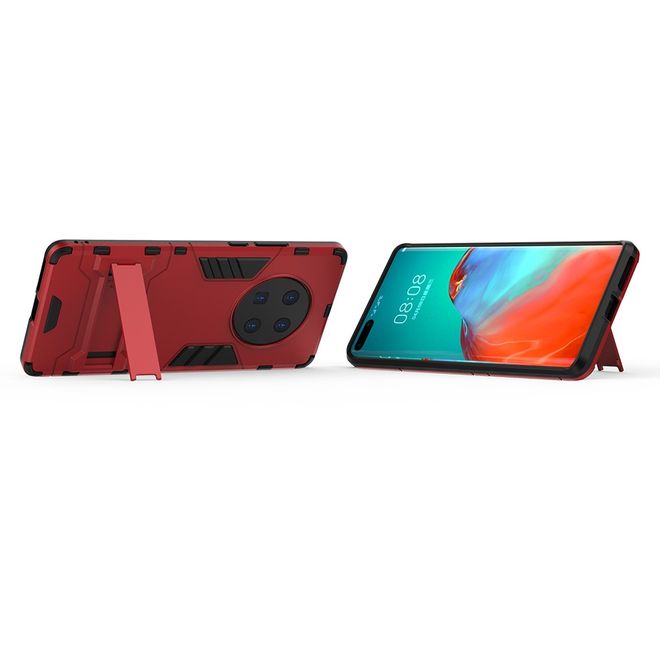 Huawei Mate 40 Pro Hülle - Backcover mit Kickstand - rot