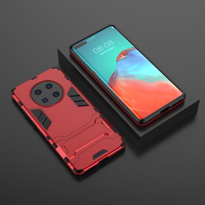 Huawei Mate 40 Pro Hülle - Backcover mit Kickstand - rot