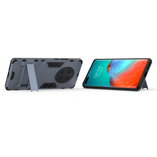 Huawei Mate 40 Pro Hülle - Backcover mit Kickstand - blau