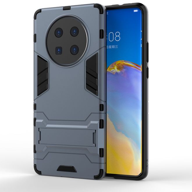 Huawei Mate 40 Pro Plus Hülle - Backcover mit Kickstand - blau