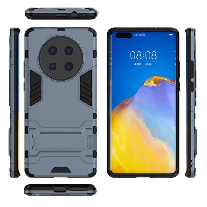 Huawei Mate 40 Pro Plus Hülle - Backcover mit Kickstand - blau