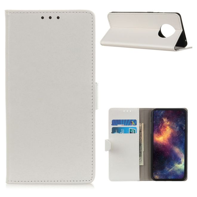 Huawei Mate 40 Pro Handyhülle - Crazy Horse Leder Bookcover Series - weiss