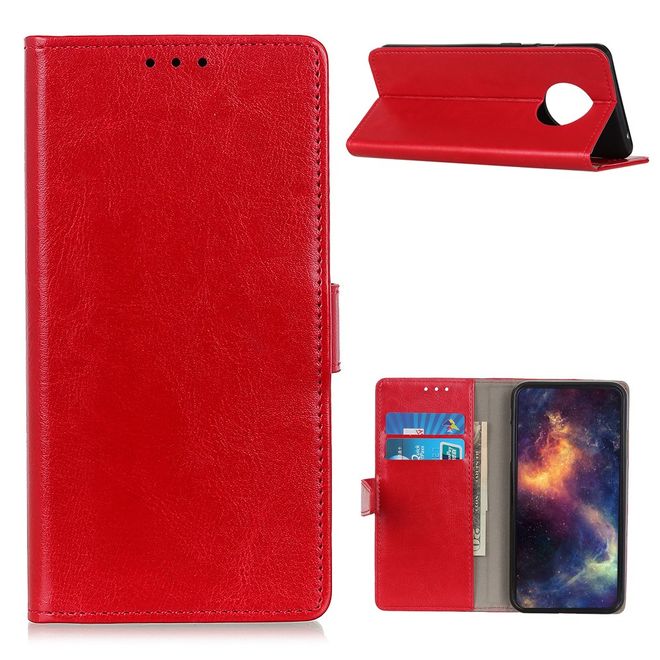 Huawei Mate 40 Pro Handyhülle - Crazy Horse Leder Bookcover Series - rot