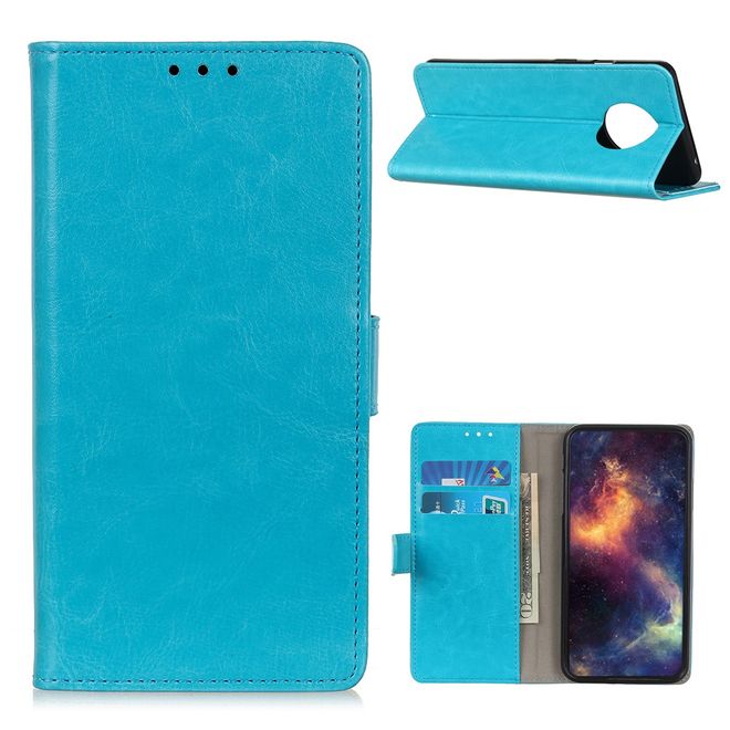 Huawei Mate 40 Pro Handyhülle - Crazy Horse Leder Bookcover Series - blau