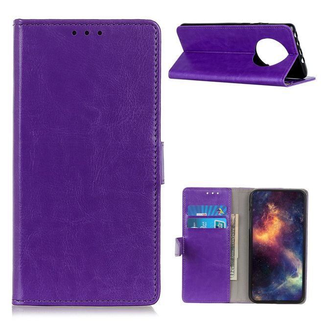 Huawei Mate 40 Pro Handyhülle - Crazy Horse Leder Bookcover Series - purpur