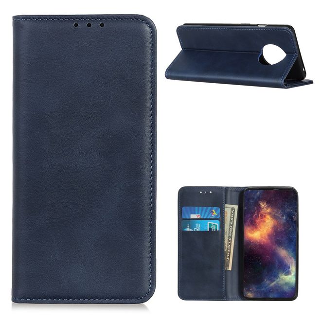 Huawei Mate 40 Pro Handy Hülle - Classic V Leder Bookcover Series - blau