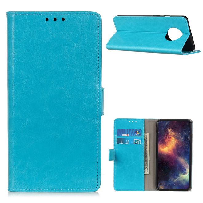 Huawei Mate 40 Handyhülle - Crazy Horse Leder Bookcover Series - blau