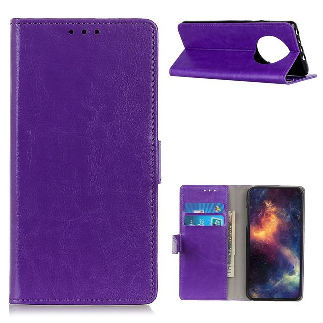 Huawei Mate 40 Handyhülle - Crazy Horse Leder Bookcover Series - purpur