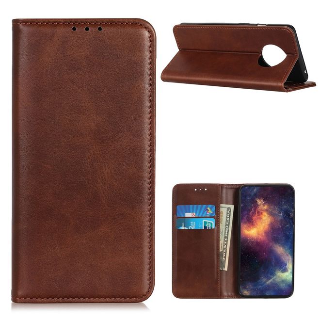 Huawei Mate 40 Handy Hülle - Classic V Leder Bookcover Series - kaffeefarben