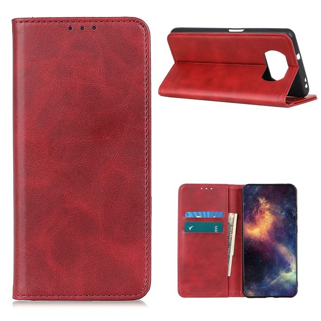 Xiaomi Poco X3 Pro / X3 NFC Handy Hülle - Classic V Leder Bookcover Series - rot