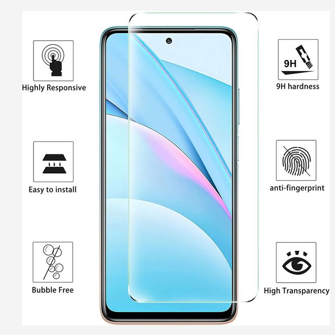 Xiaomi Mi 10T Lite Handyhülle - Softcase TPU Series - mit Schutzglas - transparent
