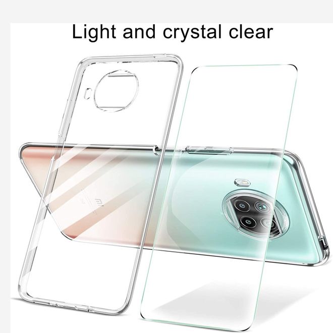 Xiaomi Mi 10T Lite Handyhülle - Softcase TPU Series - mit Schutzglas - transparent