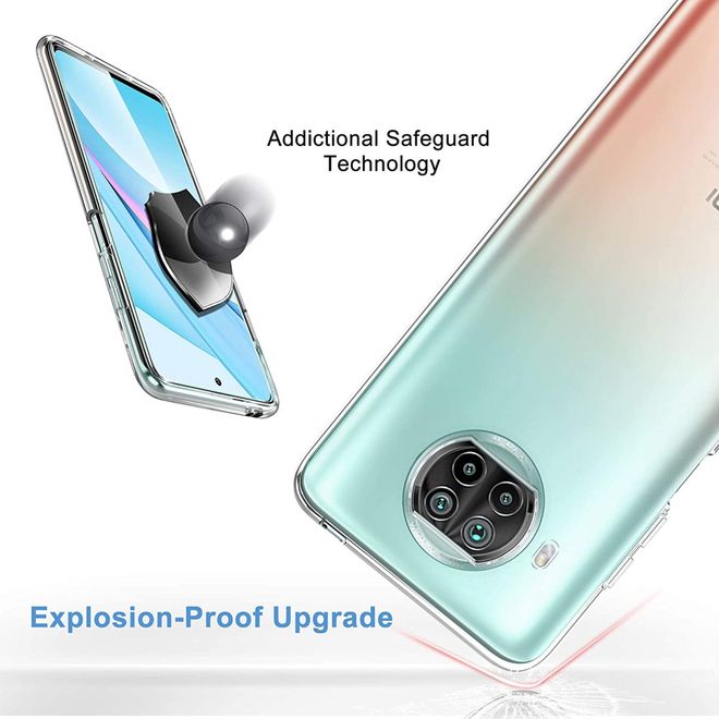 Xiaomi Mi 10T Lite Handyhülle - Softcase TPU Series - mit Schutzglas - transparent