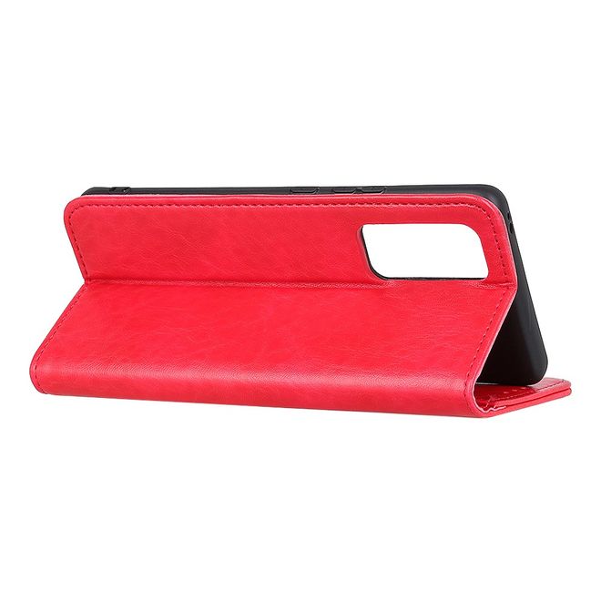 Xiaomi Mi 10T / Mi 10T Pro Handy Hülle - Crazy Horse V Leder Bookcover Series - rot