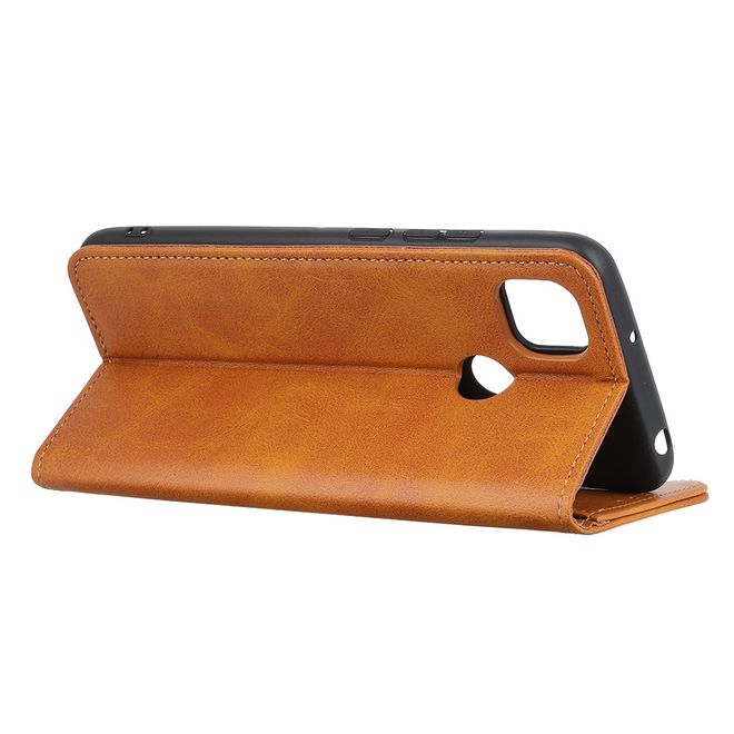 Google Pixel 5 Handy Hülle - Classic V Leder Bookcover Series - braun