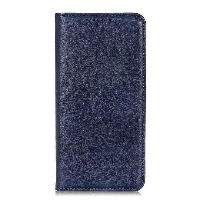 OnePlus 8T Handy Hülle - Crazy Horse V Leder Bookcover Series - blau