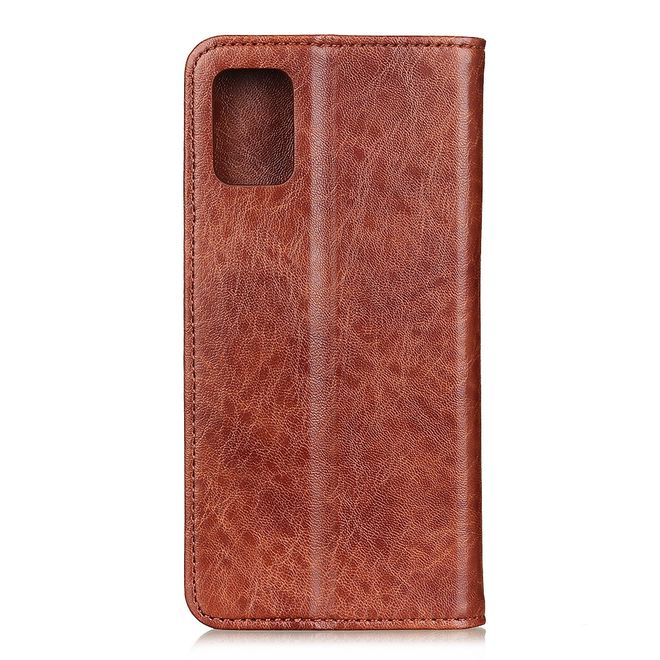 OnePlus 8T Handy Hülle - Crazy Horse V Leder Bookcover Series - braun